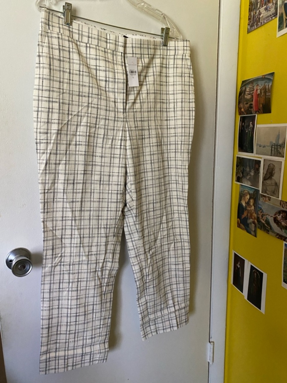 Ann Taylor Curvy Fit Plaid Straight-Leg Ankle Pants